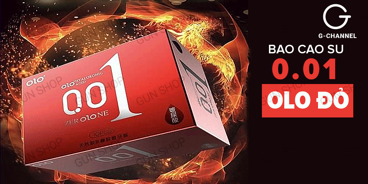 Bao cao su OLO Đỏ siêu mỏng nóng ấm tăng khoái cảm hộp 10