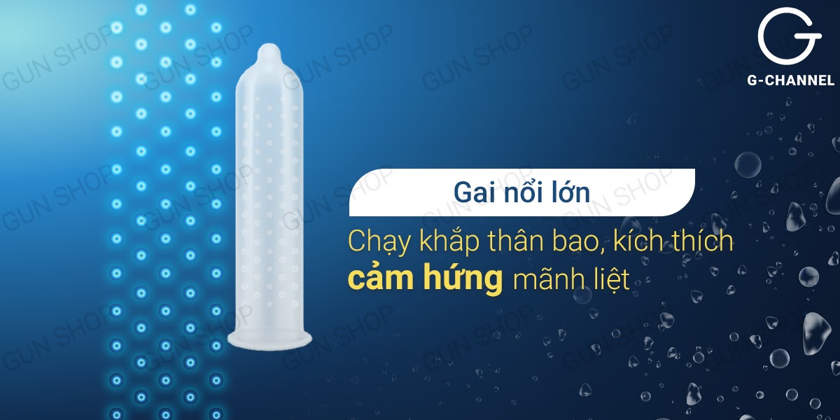 Bao cao su Rocmen Sea Horse gai nổi kéo dài đỉnh cao hộp 10