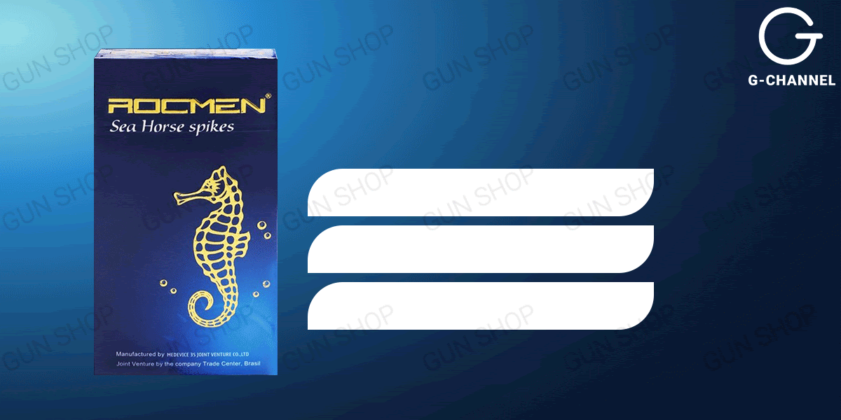 Bao cao su Rocmen Sea Horse gai nổi kéo dài đỉnh cao hộp 10