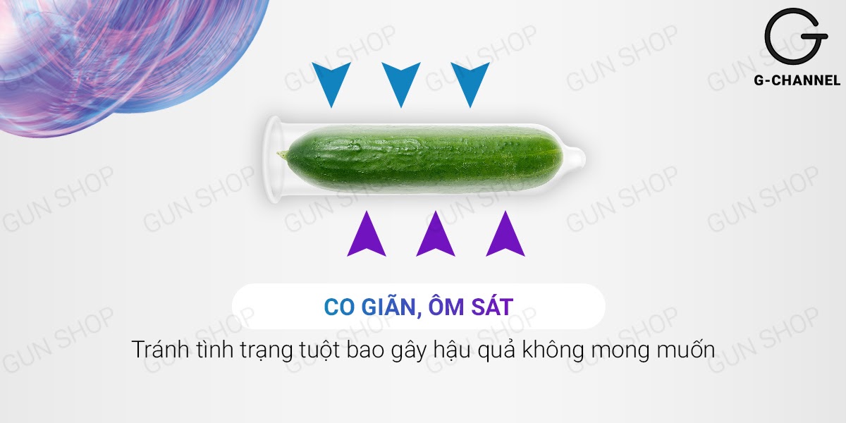 Bao cao su Shell Intense siêu mỏng 0.04mm co giãn tốt hộp 10 cái