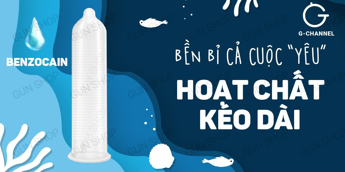 Bao cao su Shell Seahorse mát lạnh kéo dài thời gian hộp 3 cái