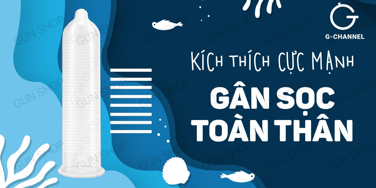 Bao cao su Shell Seahorse mát lạnh kéo dài thời gian hộp 3 cái
