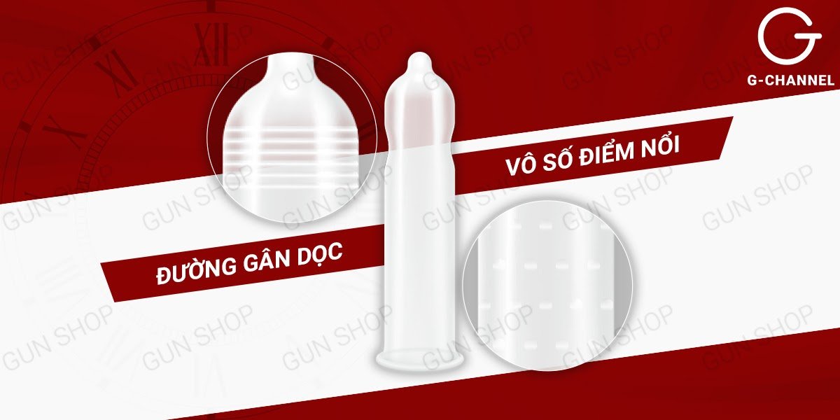 Bao cao su Shell Triple Mix Hàn Quốc Siêu mỏng gân gai mát lạnh 12 cái