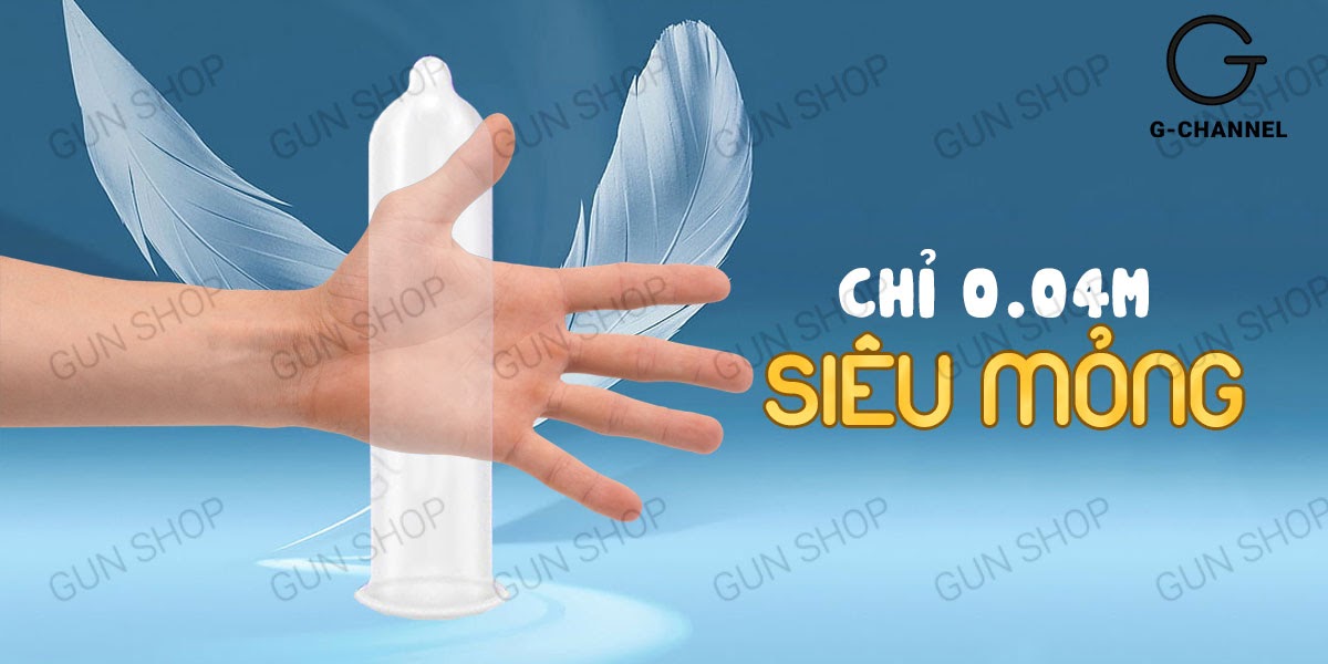 Bao cao su Shell Intense siêu mỏng 0.04mm cảm giác chân thật hộp 3