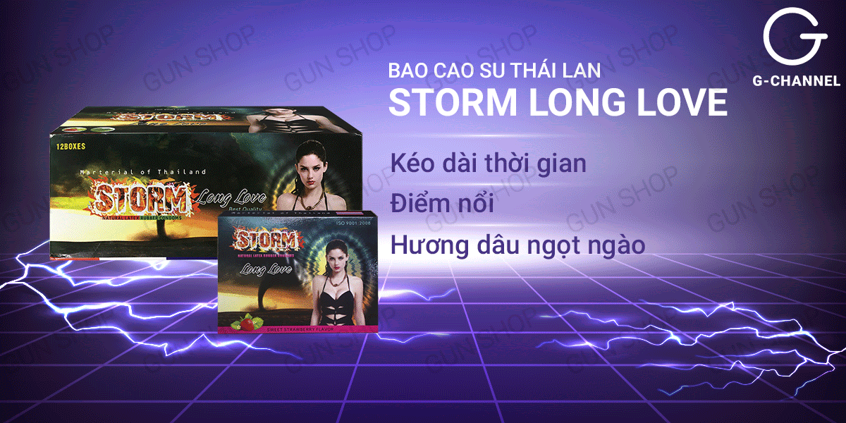 Bao cao su Storm Long Love kéo dài cực khoái hộp 120 cái bán chạy