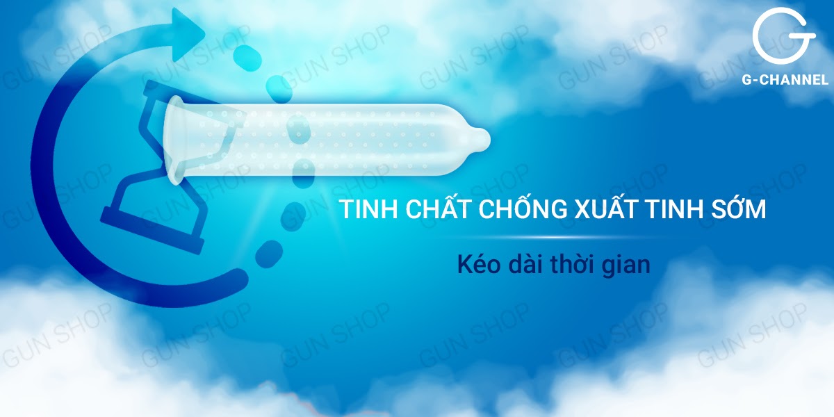 Bao cao su Supermen Long Love kéo dài thời gian bạc hà hộp 120 cái