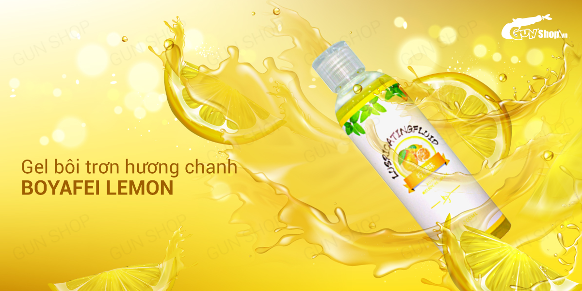 Gel bôi trơn Boyafei Lemon 200ml hương chanh mướt mát dễ dùng
