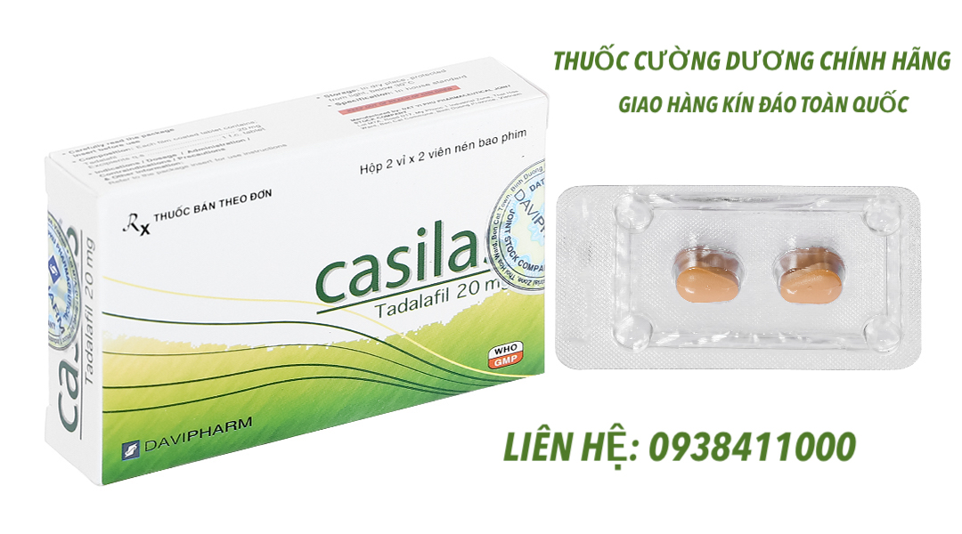 Kho sỉ Viên uống Casilas 20mg thuốc trị xuất tinh sớm kéo dài thời gian quan hệ hàng xách tay