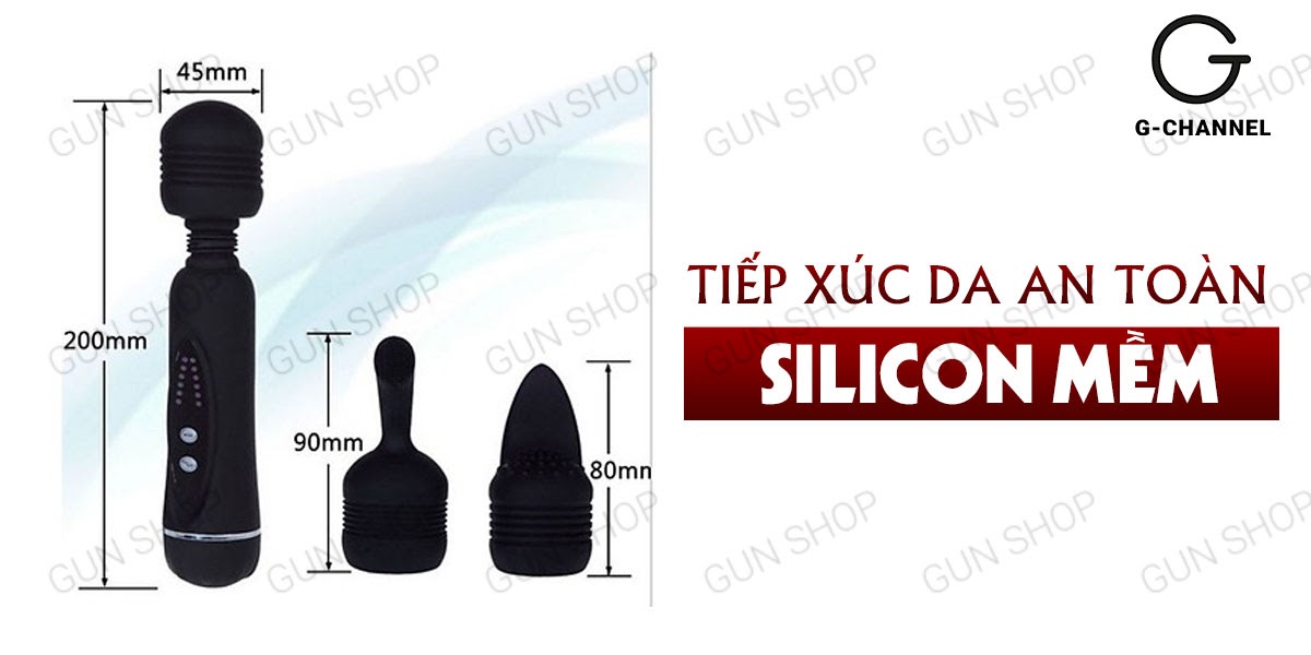 Cây massage rung mini Power Wand 12 chế độ chất liệu ABS silicon