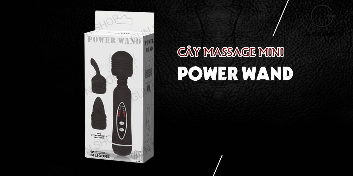 Cây massage rung mini Power Wand 12 chế độ chất liệu ABS silicon