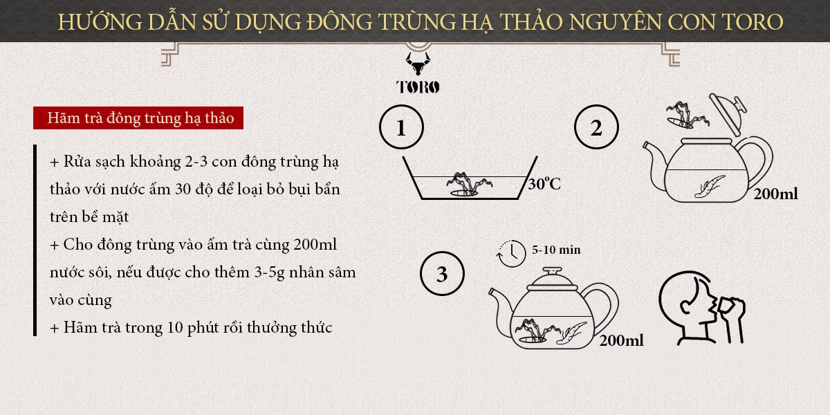 Đông trùng hạ thảo nguyên con 5g cao cấp bổ dưỡng tăng cường sức khỏe
