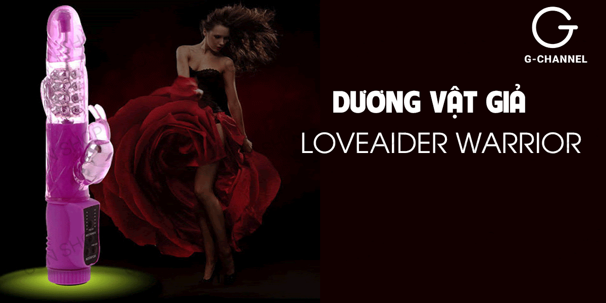 Dương vật giả 2 đầu rung xoay đa hướng Loveaider Warrior siêu kích thích