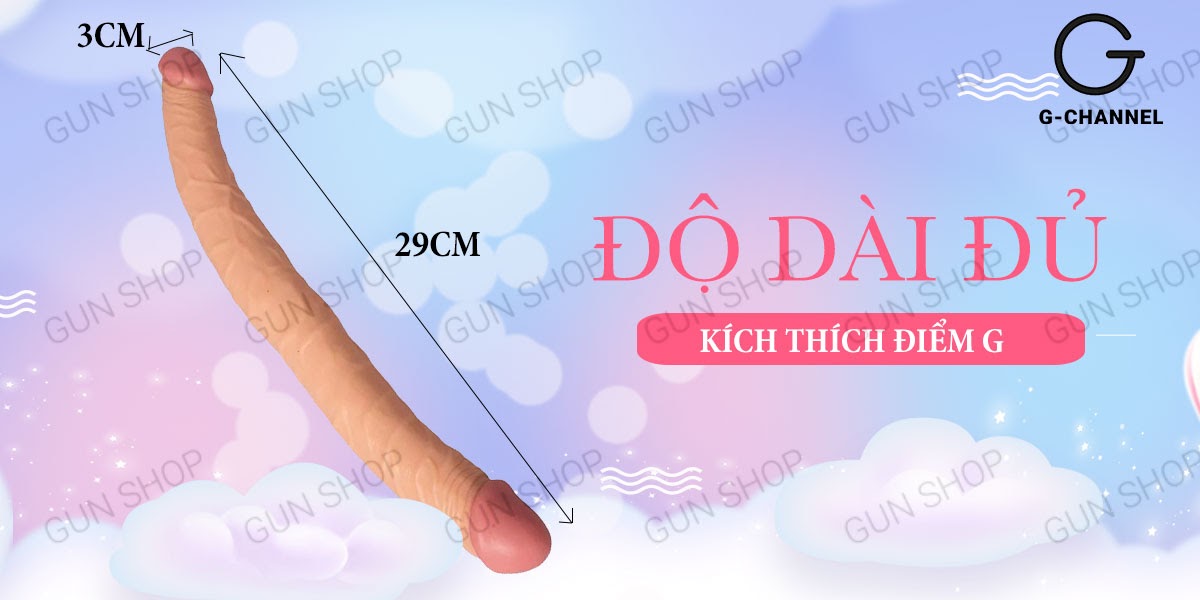 Lovetoy dương vật giả 2 đầu mềm dẻo uốn cong đa chiều hấp dẫn