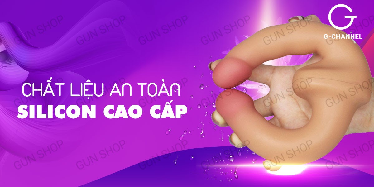 Dương vật giả 2 đầu uốn cong mềm mại rung đa chế độ Lovetoy