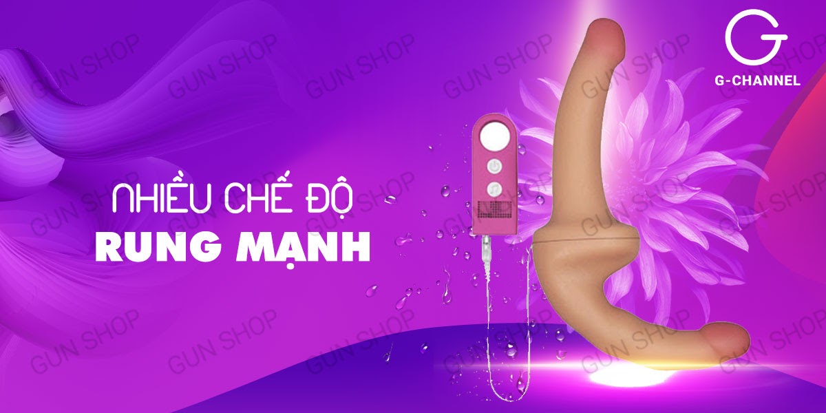 Dương vật giả 2 đầu uốn cong mềm mại rung đa chế độ Lovetoy