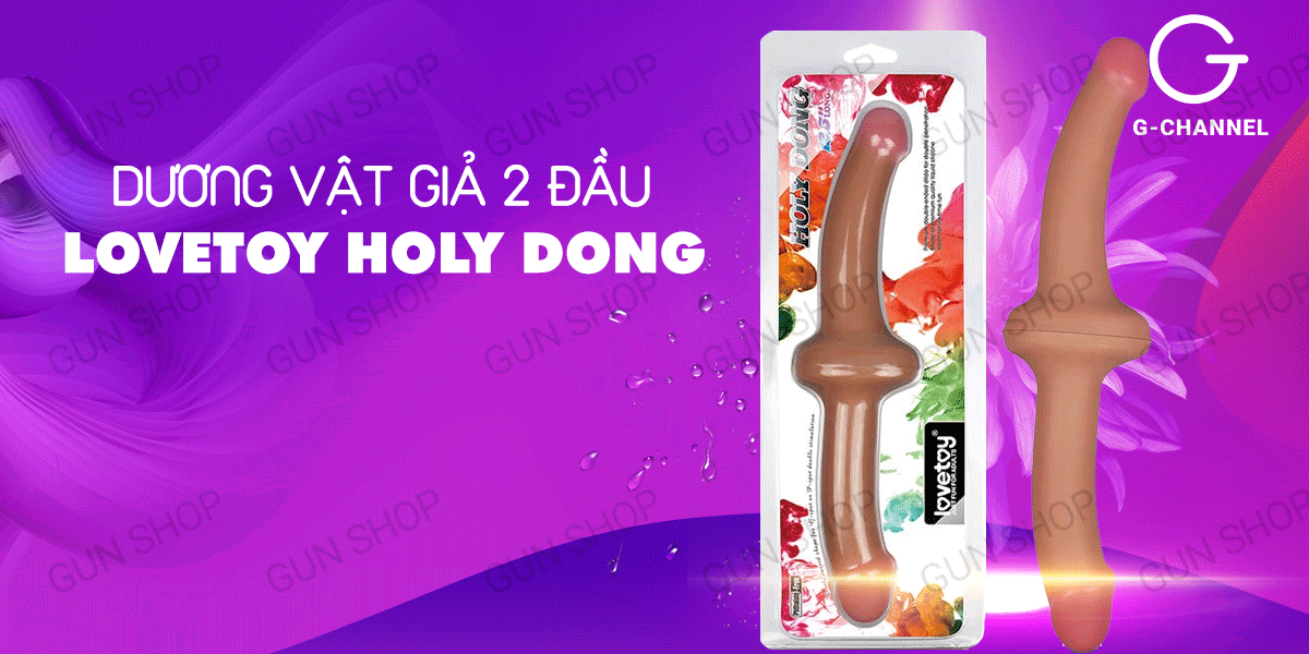 Dương vật giả 2 đầu uốn cong mềm mại rung đa chế độ Lovetoy
