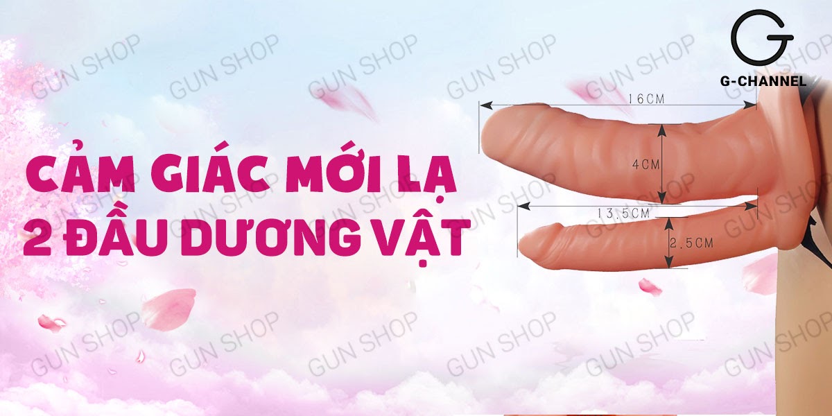 Dương vật giả 2 đầu rung silicon mềm mại thăng hoa đam mê