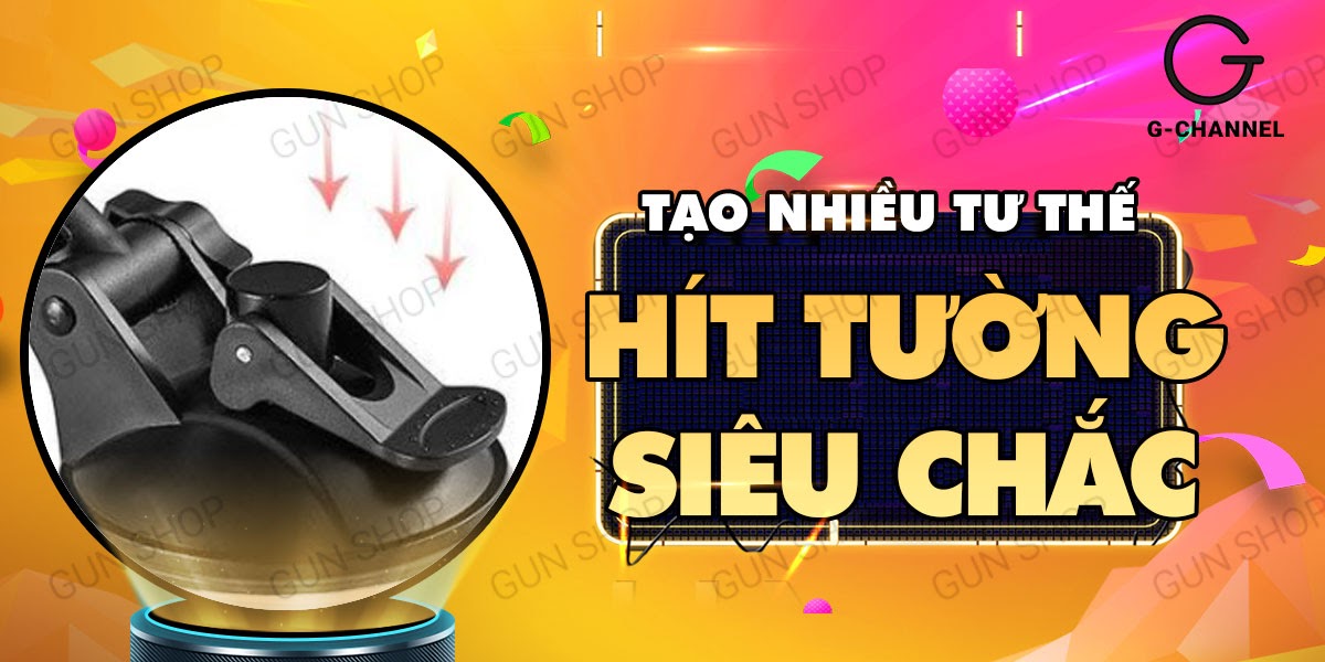 Dương vật giả xoay 360 đế dán tường thụt rung mạnh tỏa nhiệt