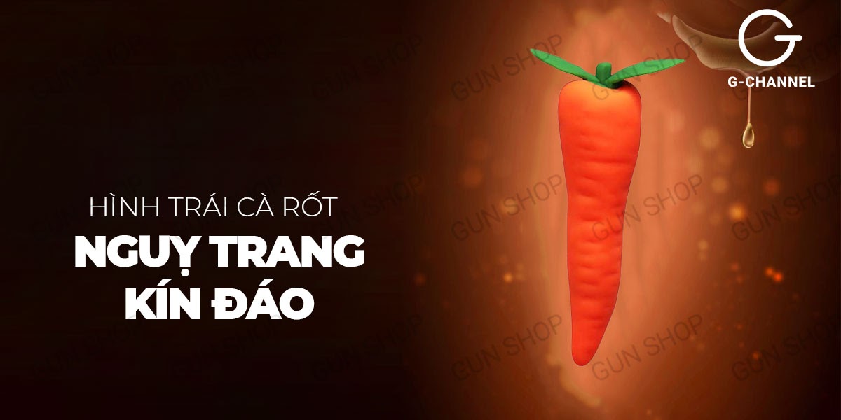 Dương vật giả Wistone hình cà rốt rung đa chế độ an toàn siêu dễ thương