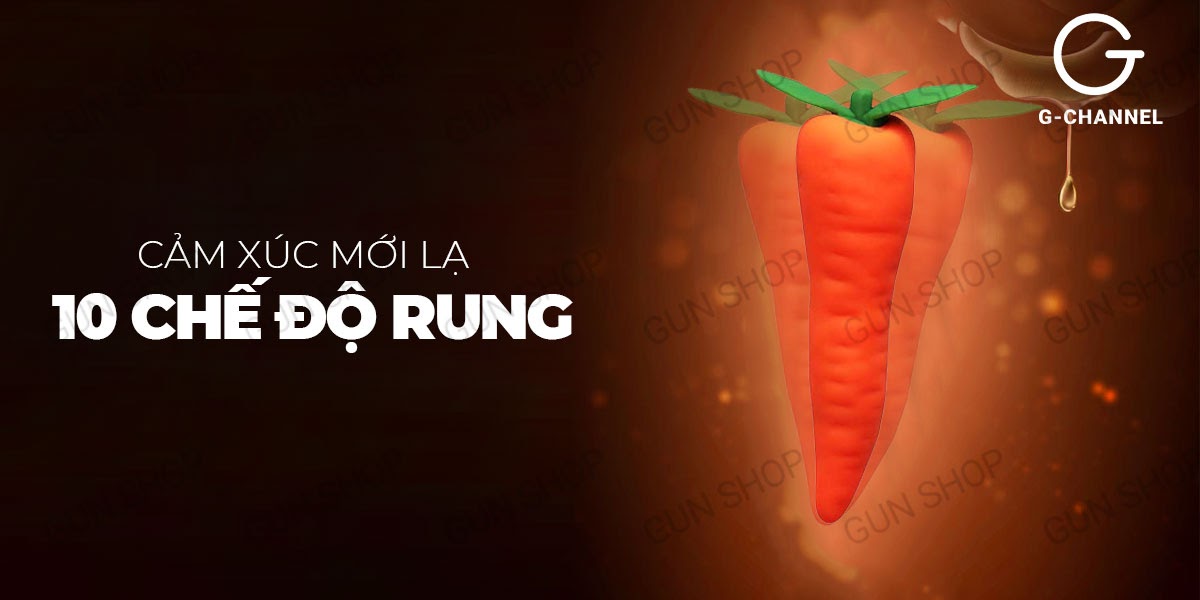 Dương vật giả Wistone hình cà rốt rung đa chế độ an toàn siêu dễ thương