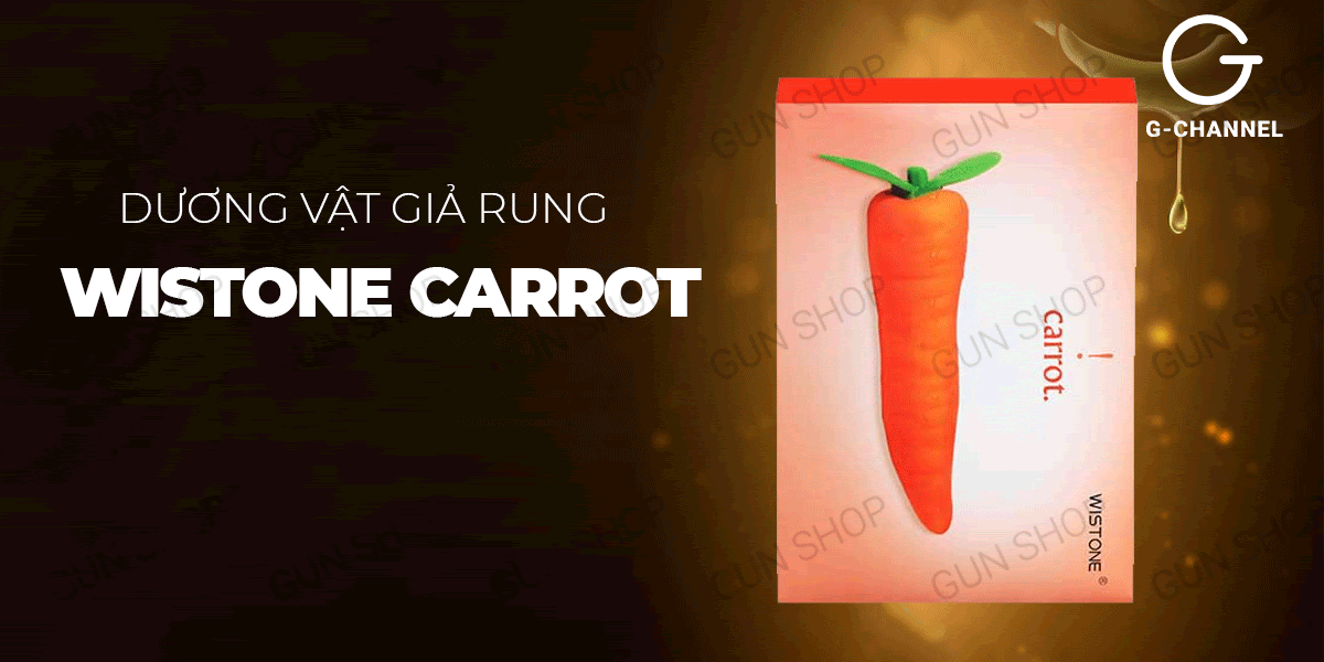 Dương vật giả Wistone hình cà rốt rung đa chế độ an toàn siêu dễ thương