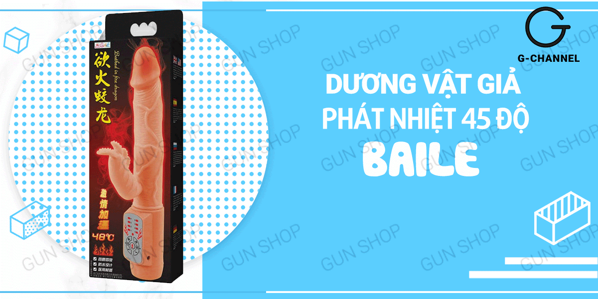 Dương vật giả Baile 45°C sưởi ấm kích thích cực đỉnh