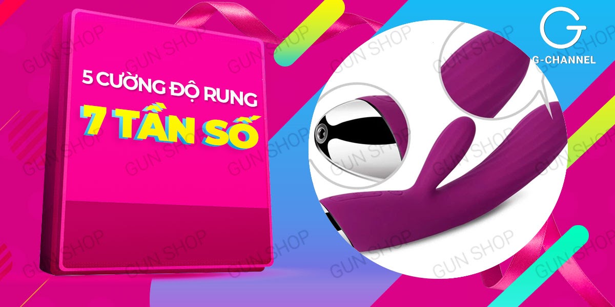 Dương vật giả Svakom Angel rung kép mạnh sưởi ấm sạc tiện lợi