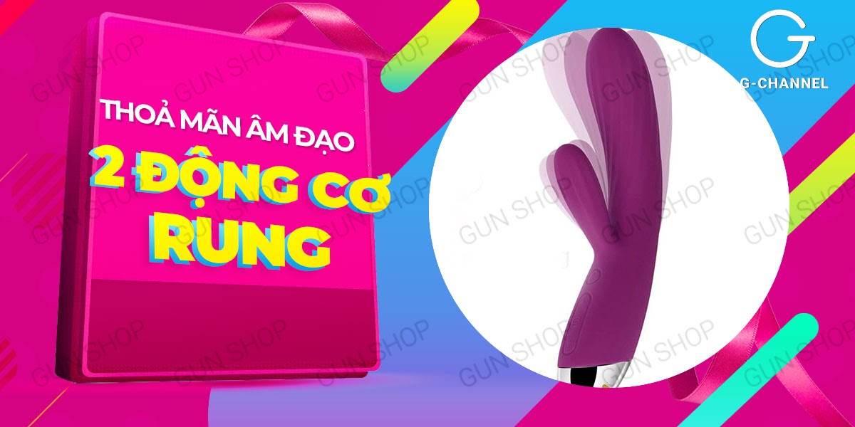 Dương vật giả Svakom Angel rung kép mạnh sưởi ấm sạc tiện lợi