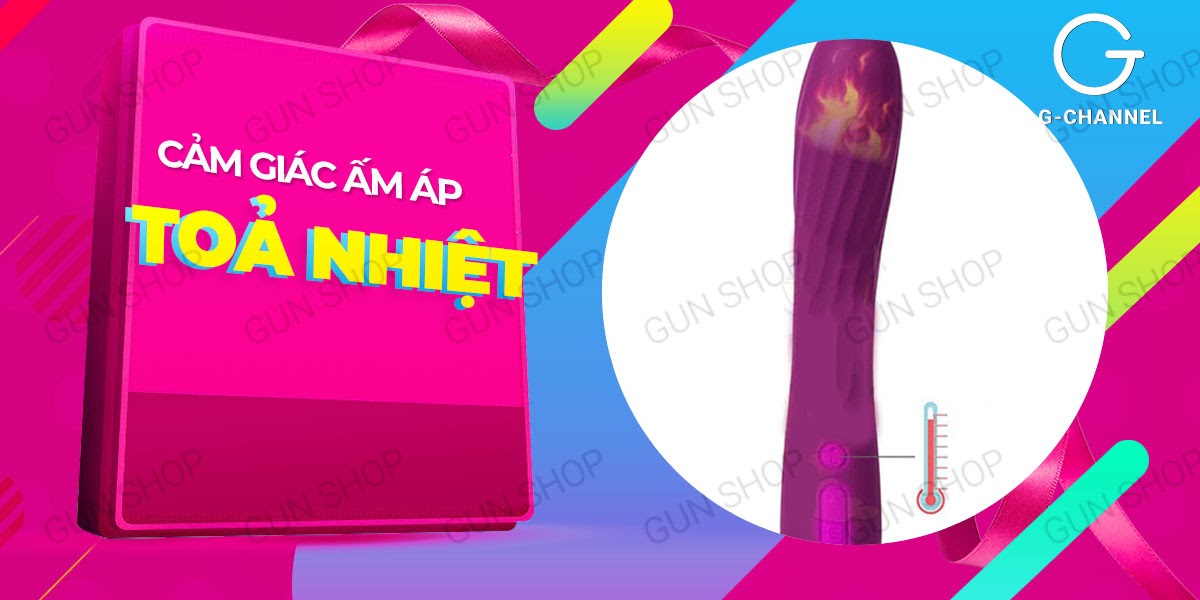 Dương vật giả Svakom Angel rung kép mạnh sưởi ấm sạc tiện lợi