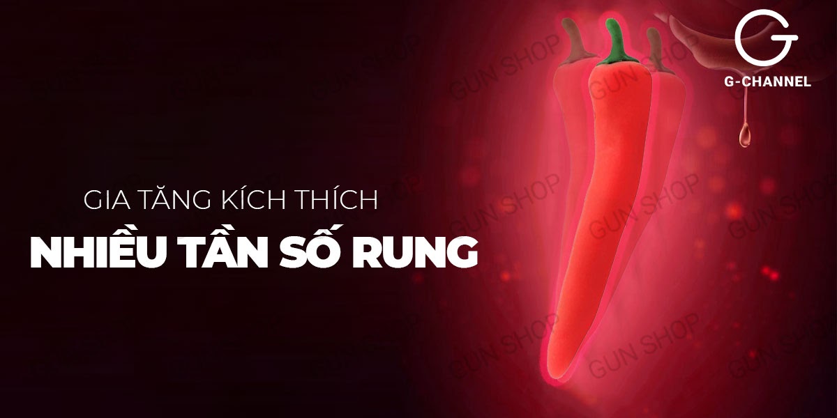 Dương vật giả rung quả ớt đa chế độ sạc siêu đã Wistone