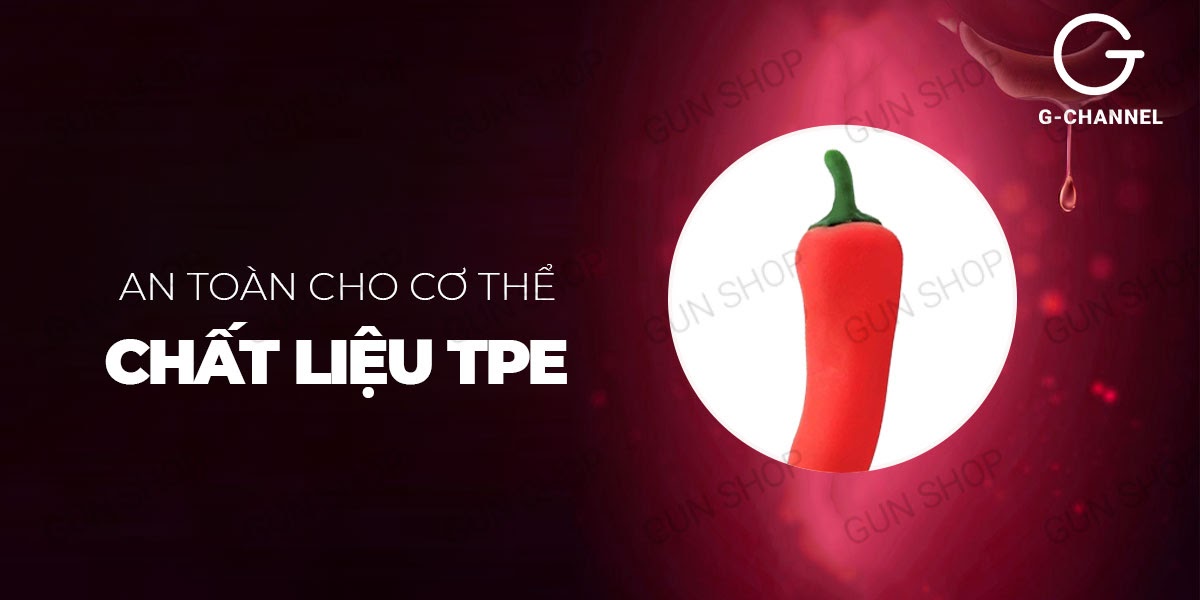 Dương vật giả rung quả ớt đa chế độ sạc siêu đã Wistone