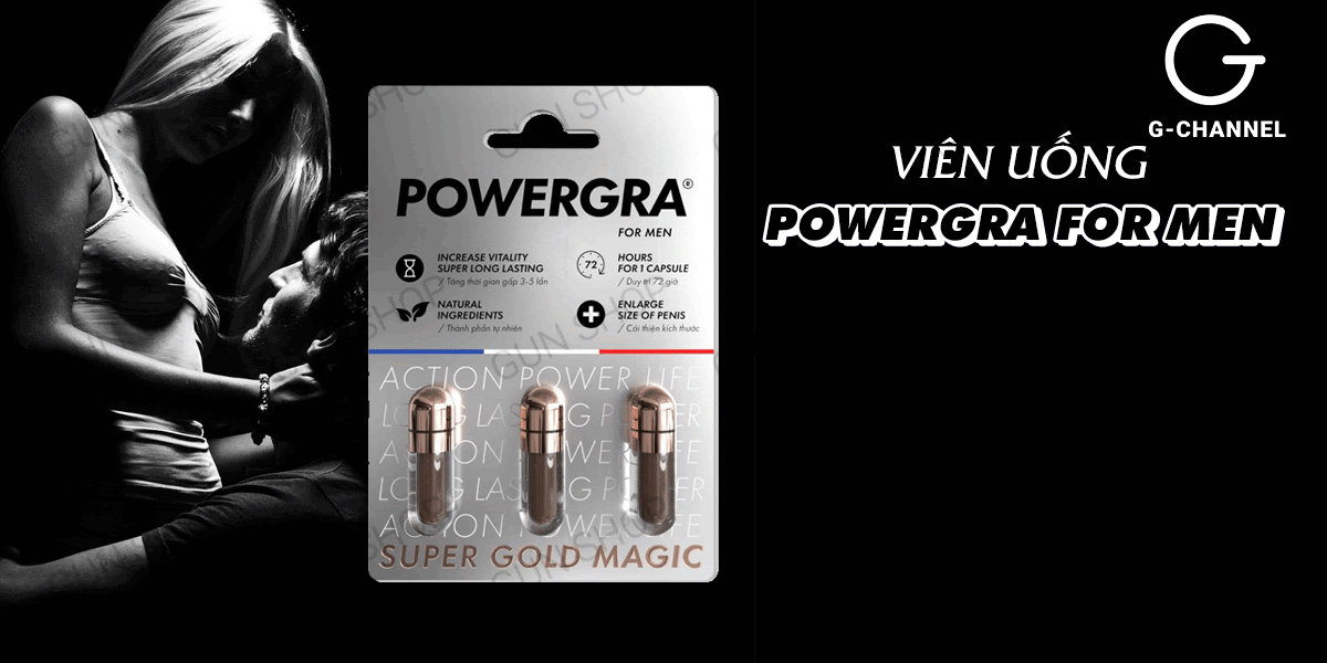  Địa chỉ bán Viên uống tăng kích thước kéo dài thời gian Powergra For Men - Vỉ 3 viên hàng mới về