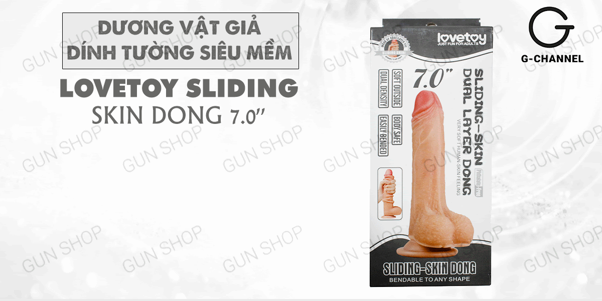  Thông tin Dương vật giả dính tường siêu mềm skin Dong 7.0 - Lovetoy Sliding giá tốt