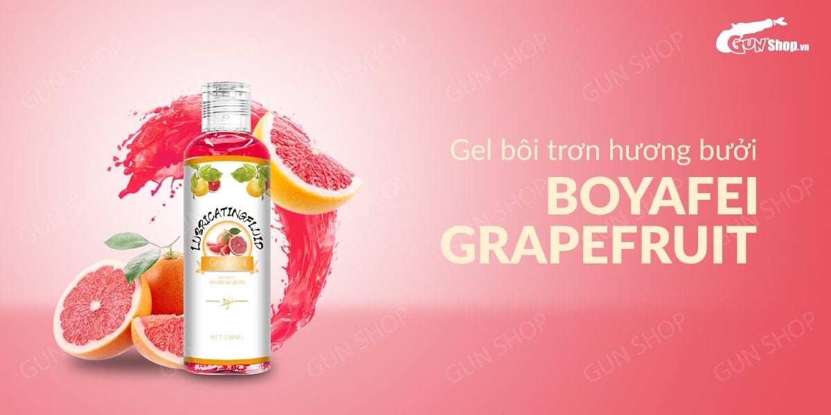 Gel bôi trơn Boyafei hương bưởi 200ml dịu nhẹ kích thích