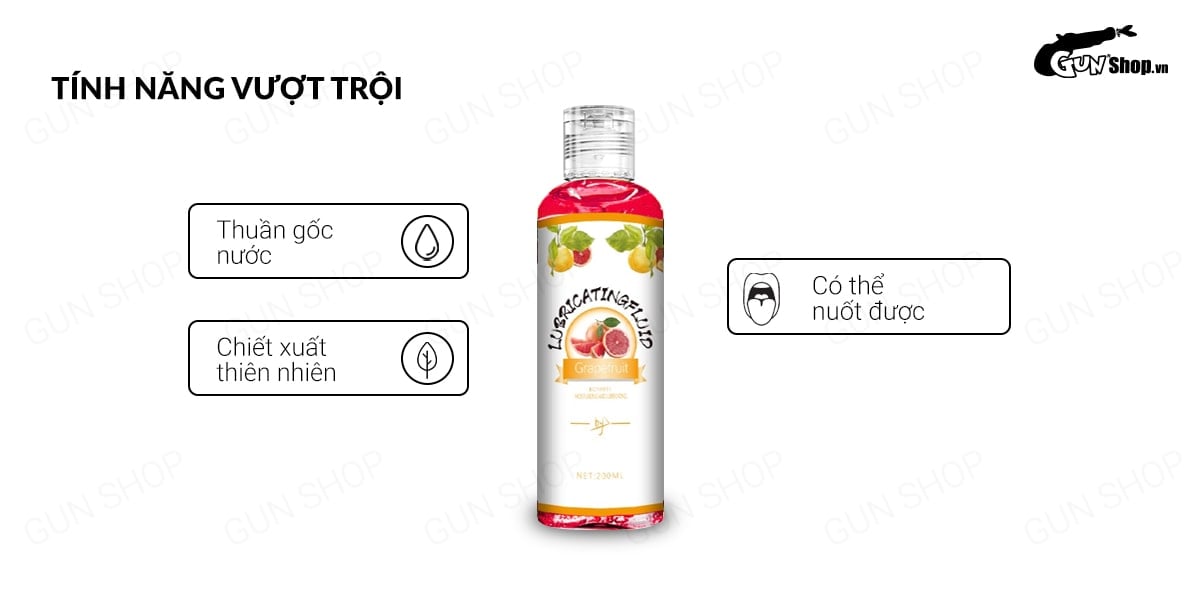 Gel bôi trơn Boyafei hương bưởi 200ml dịu nhẹ kích thích