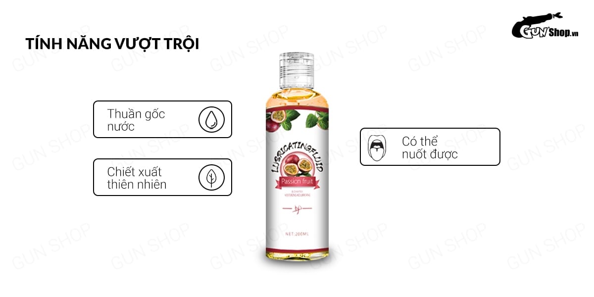 Gel bôi trơn Boyafei hương chanh dây 200ml, mượt mà, quyến rũ