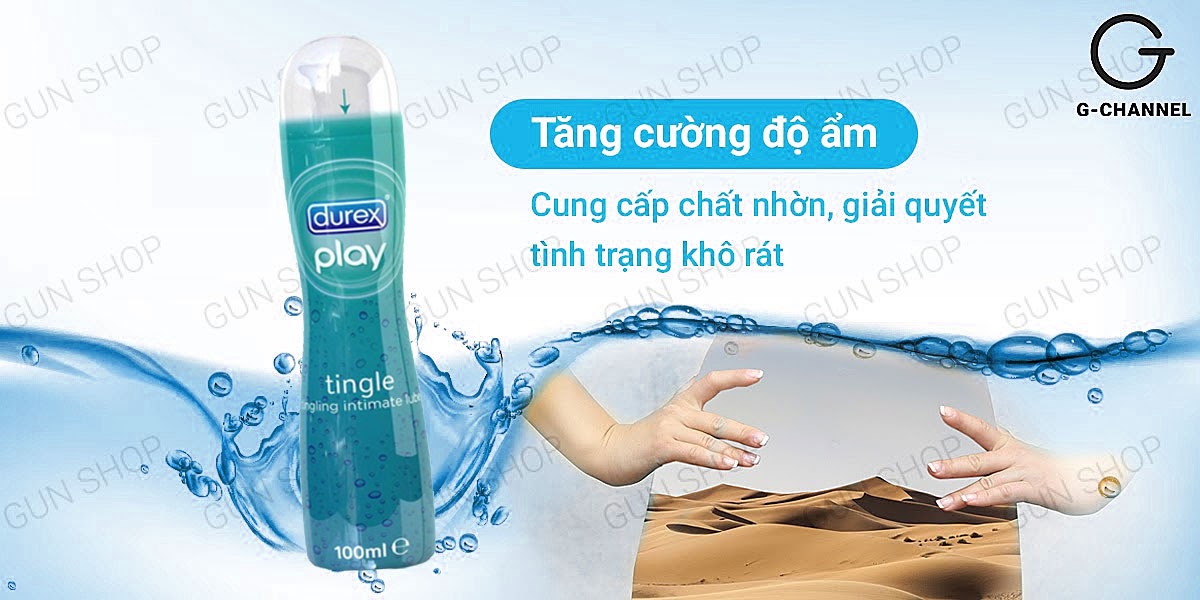 Gel bôi trơn Durex Tingle mát lạnh 100ml tăng khoái cảm dễ chịu