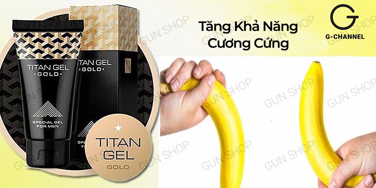 Gel bôi trơn Titan Gold tăng kích thước, kéo dài thời gian, chính hãng 50ml