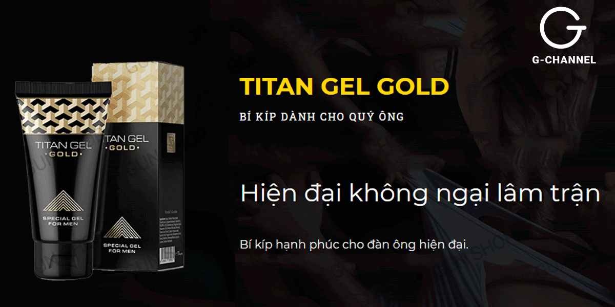 Gel bôi trơn Titan Gold tăng kích thước, kéo dài thời gian, chính hãng 50ml