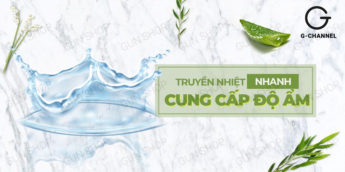 Gel bôi trơn hậu môn lô hội Shell Supermen Aloe Vera 90ml an toàn dịu nhẹ hỗ trợ quan hệ