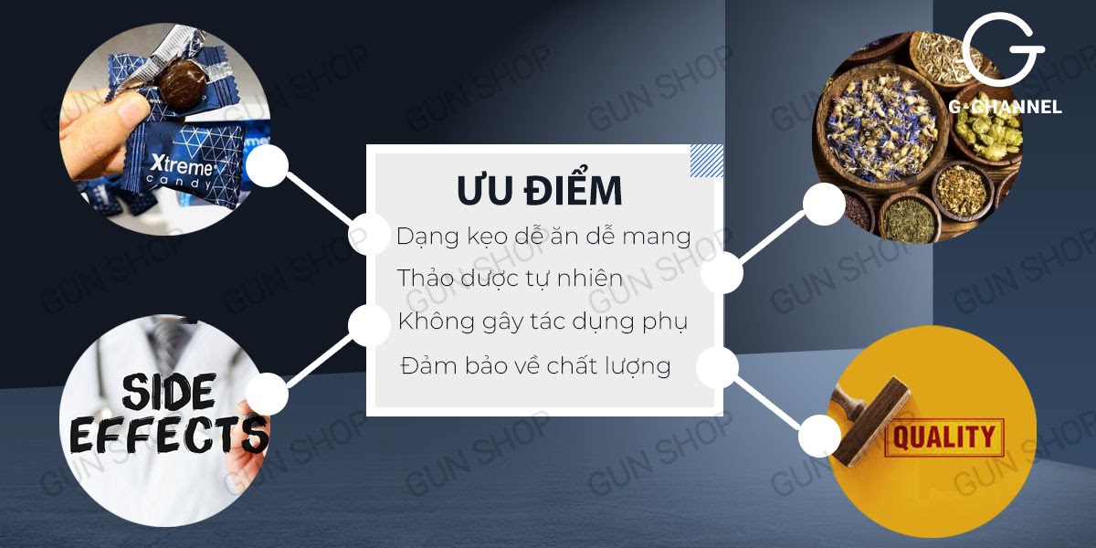 Kẹo sâm Xtreme tăng lực sinh lý mạnh mẽ 1 viên giá tốt