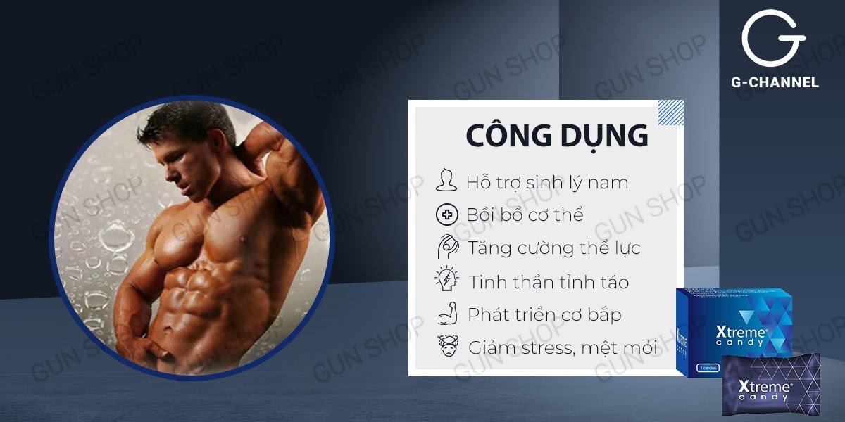 Kẹo sâm Xtreme tăng lực sinh lý mạnh mẽ 1 viên giá tốt