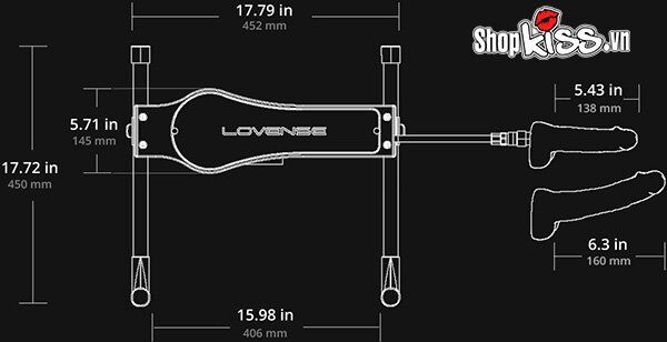 Máy làm tình tự động 2 đầu Lovense Machine cao cấp kích thích mạnh mẽ