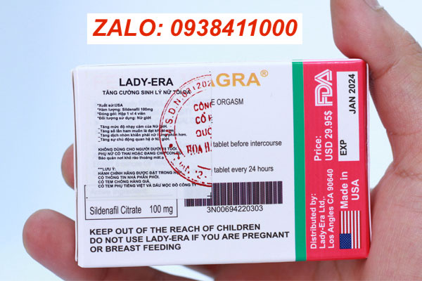 Lady Era 50mg chính hãng Pfizer Mỹ tăng ham muốn nữ nhanh chóng