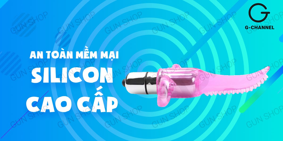 Lưỡi rung đeo ngón tay Baile silicon kích thích đỉnh cao