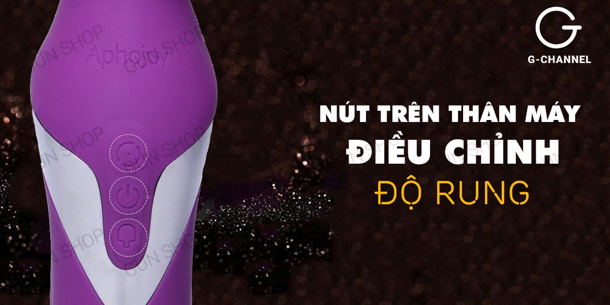 Máy massage rung 2 đầu sạc điện Aphojoy đa chế độ rung silicon mềm mại