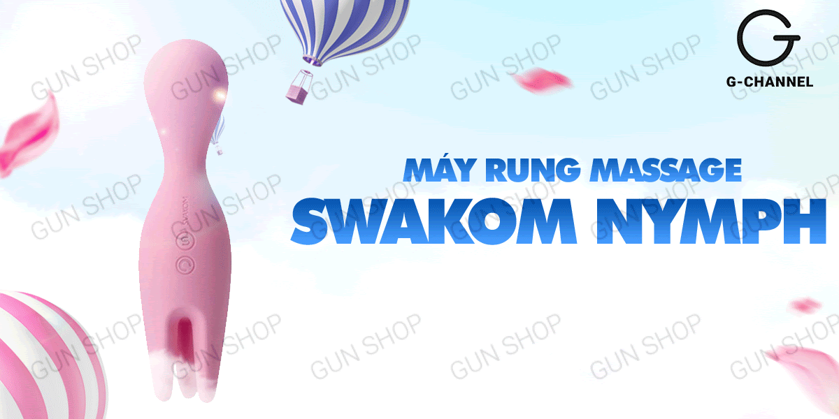 Máy rung Svakom Nymph 2 đầu siêu mạnh sạc điện tiện lợi
