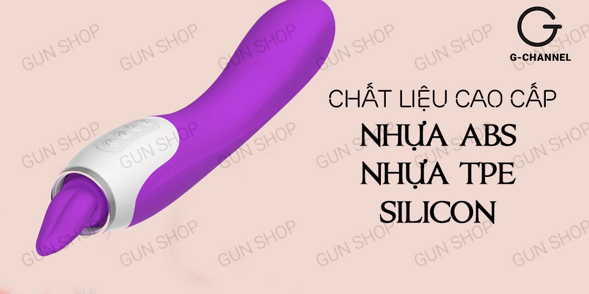  Cửa hàng bán Máy rung massage kích thích âm đạo 2 đầu rung có lưỡi giả hút liếm 17 chế độ - Wistone chính hãng