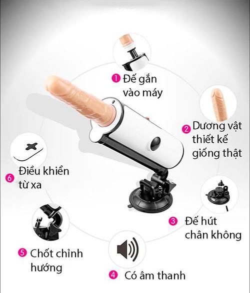 Máy làm tình tự động điều khiển từ xa rung mạnh pin sạc cao cấp