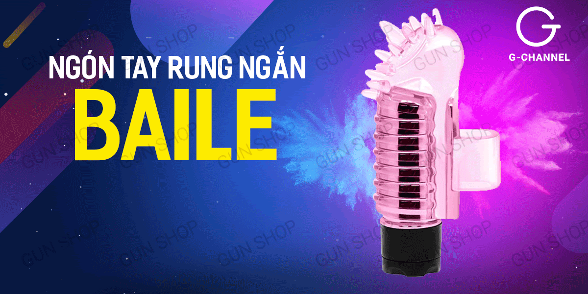 Ngón tay rung mạnh pin Baile silicon cao cấp kích thích